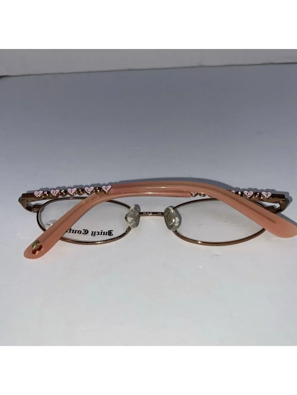 Juicy Couture TOO COOL JMY 44-16-120 Rose Gold Full Rim Eyeglasses Frame Pink
